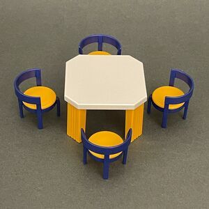 Playmobil Geobra 3968 Dining Room Table Chairs Replacement Add-on Parts Pieces